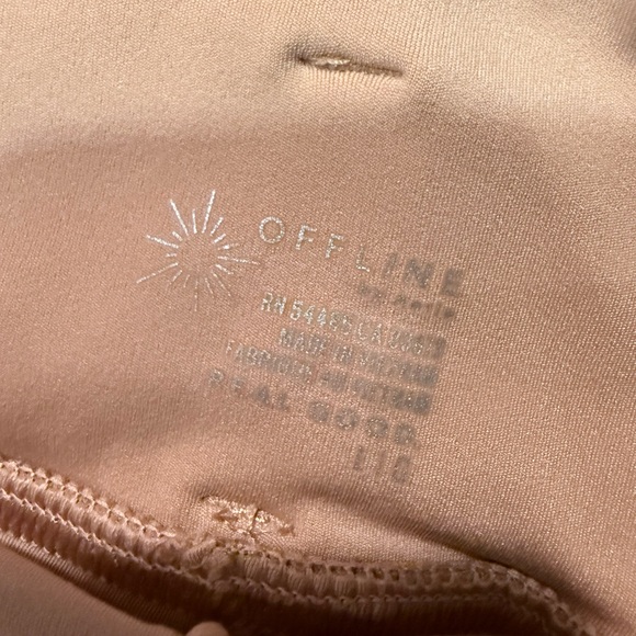 OFFLINE BY AERIE REAL ME BELTED PLEATED SKORT Women L Beige Athletic Casual - Picture 5 of 8